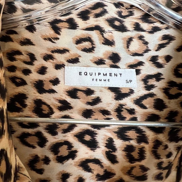 Equipment Animal Print Didina Long Sleeve Shirt Size S - Picture 9 of 14